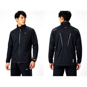 Mizuno Tech Light Running Jogging Black Jacket Men XL Thermo Breath  Japan